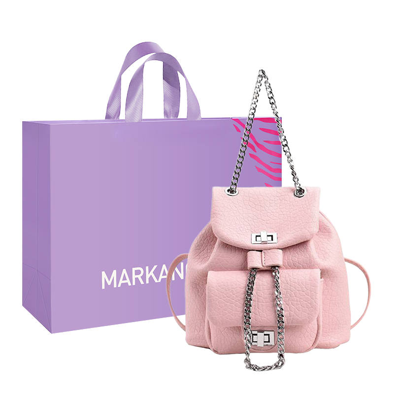 MARKANGARO MARKANGARO Pu Backpack Regular Women's Pink/Black/White
