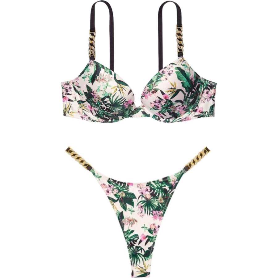 Victoria's Secret Underwear Set Women's Palm Tree Print