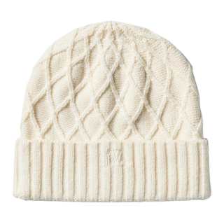 UNIQLO Acrylic, Polyamide, Sheep Wool, Elastane Beanies Unisex Ivory/Black