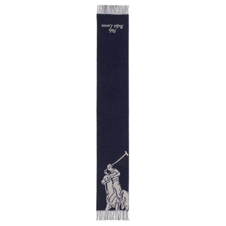 Polo Ralph Lauren jacquard-knit fringed scarf