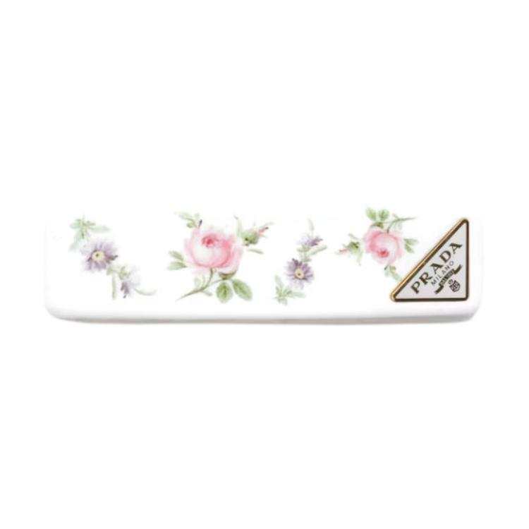 PRADA Floral-print Hair Barrettes Set Of Two