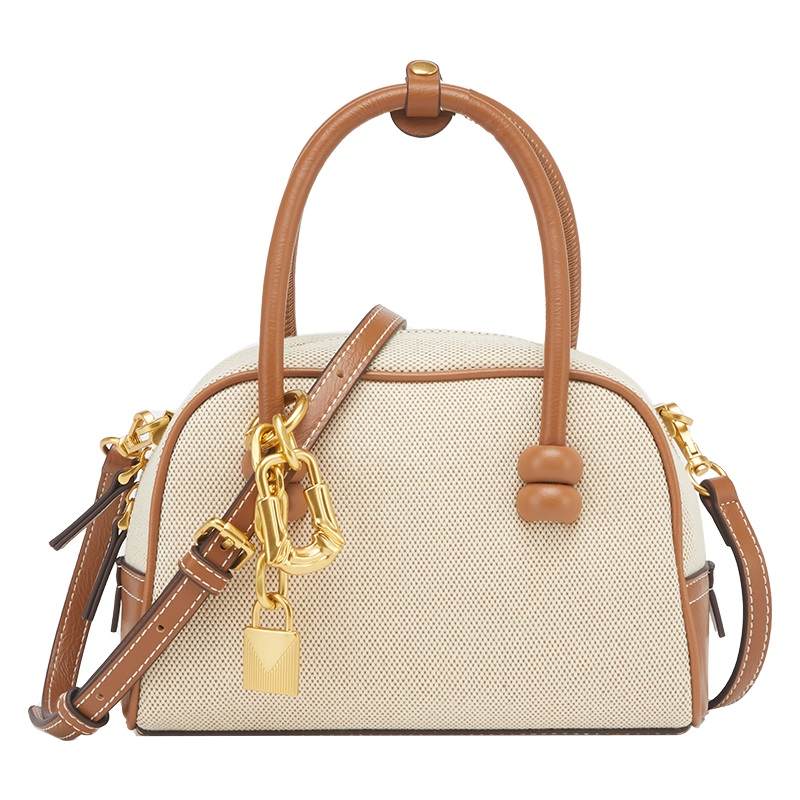 YEARCON Fabric Shoulder Bag, Crossbody Bag, Handbag Regular Women's Apricot
