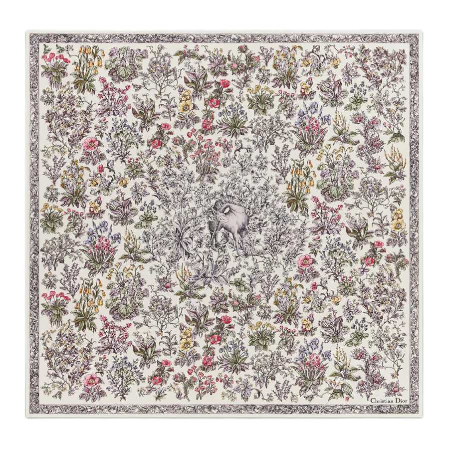 DIOR DIOR Silk Scarves Women's White