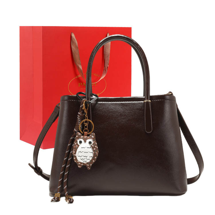 PAYOT Microfiber Synthetic Leather Shoulder Bag, Crossbody Bag, Handbag Regular Women's Coffee