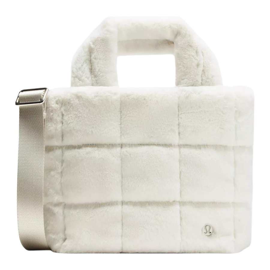 Lululemon Quilted Polyester Shoulder Bag, Crossbody Bag, Handbag Mini Women's White