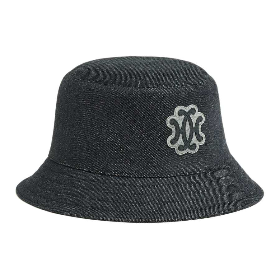 HERMES Cashmere Bucket Hats Women's Indigo
