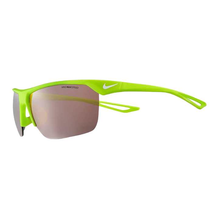 Nike Nike Plastic Nylon Irregular Shape Sunglasses Unisex Green