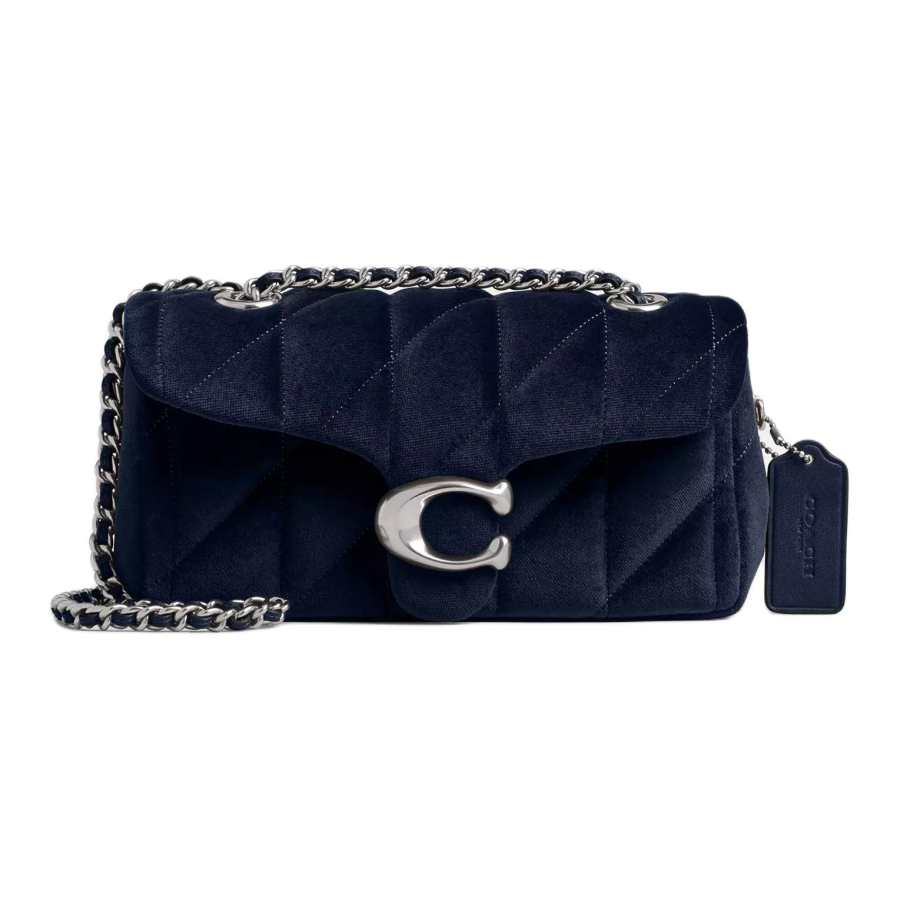 COACH Velvet Shoulder Bag, Crossbody Bag Small Women's Blue