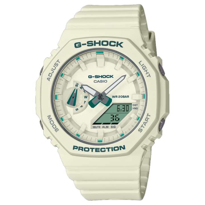 CASIO CASIO / Farmhouse Mint Green Octagonal Oak Quartz Movement Resin Strap Watch Unisex White Dial