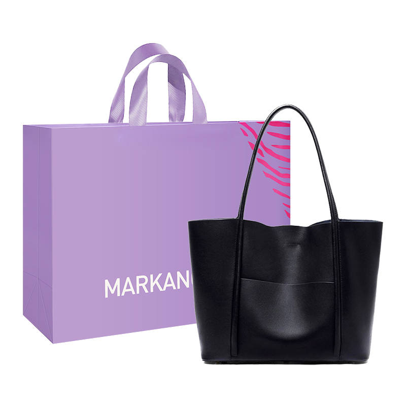 MARKANGARO Pu Tote Bag, Shoulder Bag Women's Black \ White \ Coffee