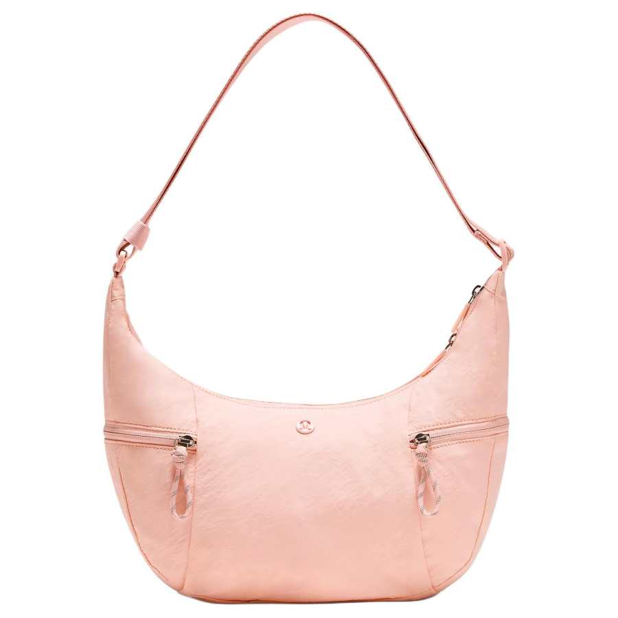 Lululemon Recycled Nylon Crossbody Bag, Shoulder Bag Unisex Light Pink