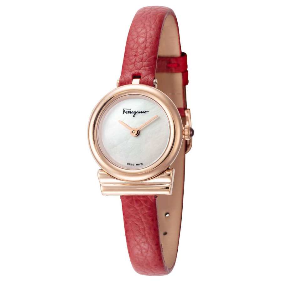 Ferragamo FERRAGAMO Wrist Watch Quartz Movement Leather Strap 22mm Mother of Pearl Color Watch Dial Women's Watch 30m Waterproof