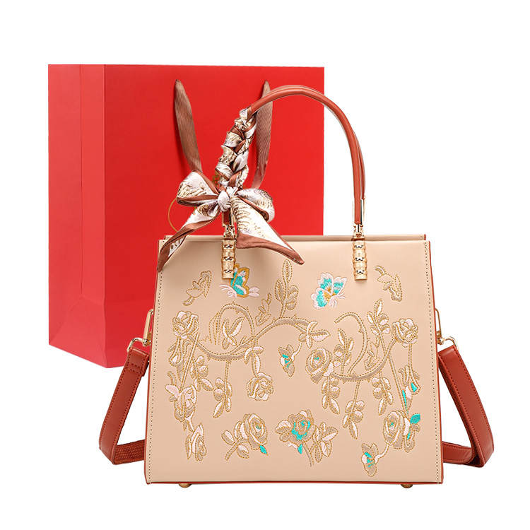 PAYOT Synthetic Leather Shoulder Bag, Crossbody Bag, Handbag Regular Women's Apricot & Brown