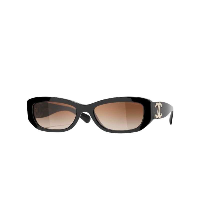 CHANEL CHANEL Rectangular Sunglasses Women's Black