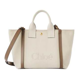 Chloé Chloe Cotton Handbag, Shoulder Bag, Crossbody Bag Small Women's Beige