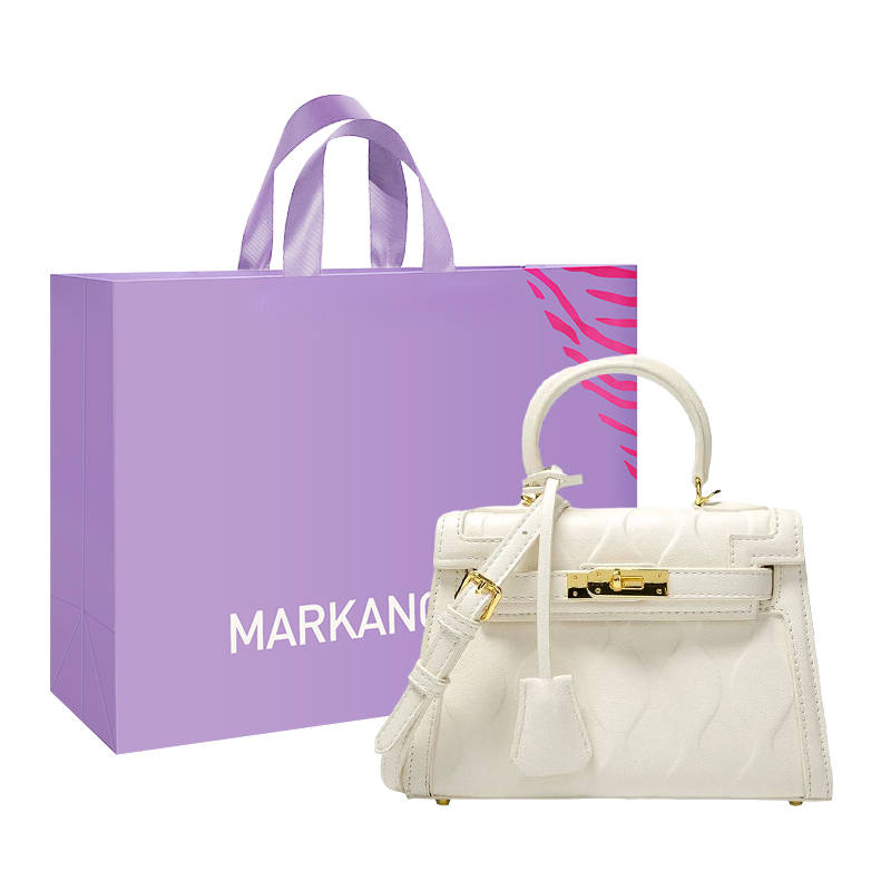 MARKANGARO Pu Kelly Bag Crossbody Bag Handbag Regular Women's White/Pink