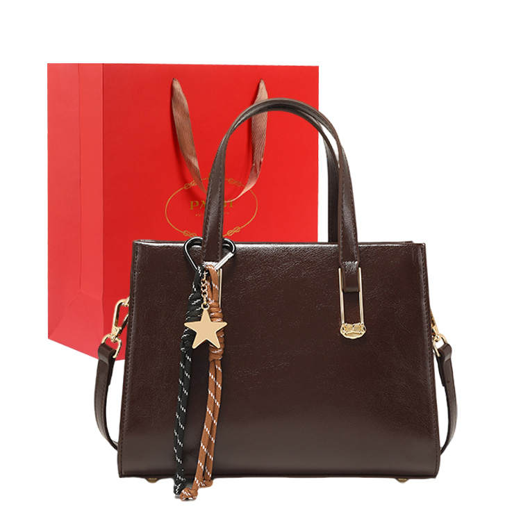 PAYOT Microfiber Synthetic Leather Handbag, One Shoulder, Crossbody Regular Women's Coffee