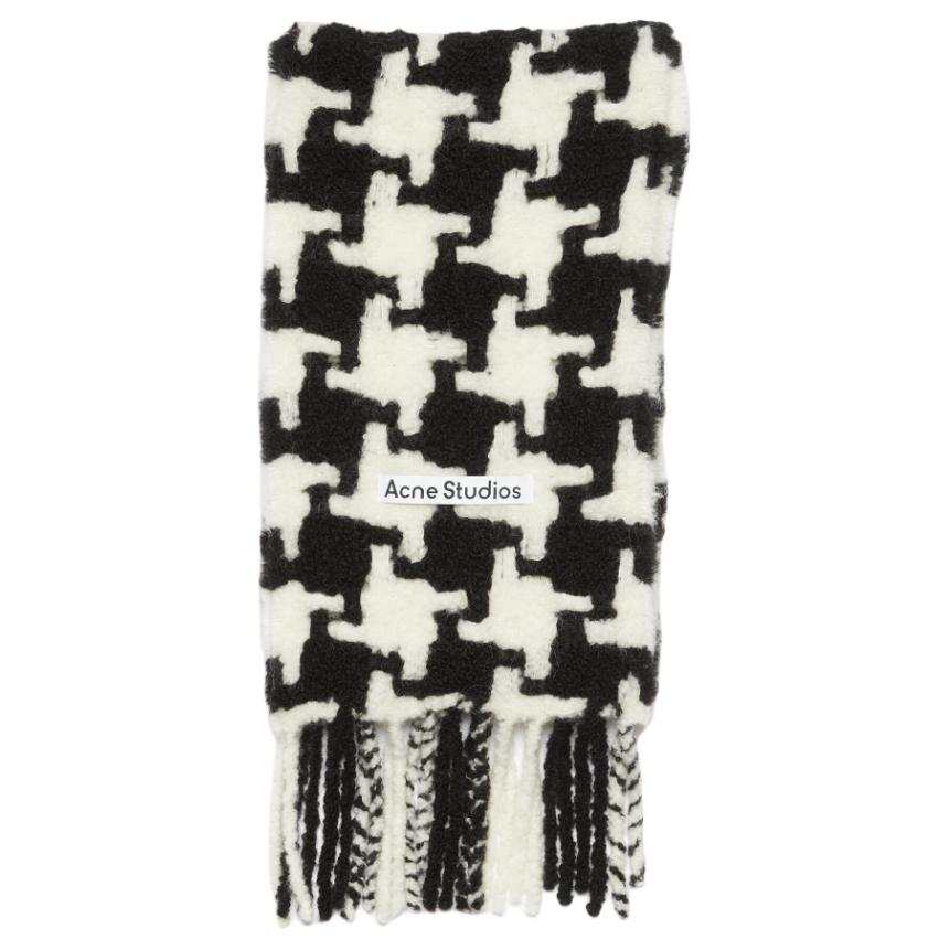 Acne Studios 【Previous Season】houndstooth-pattern knitted scarf