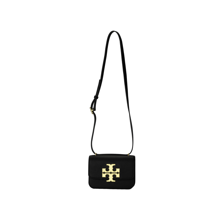 TORY BURCH Eleanor Litchi Grain Leather Crossbody Bag, Shoulder Bag Women's Black