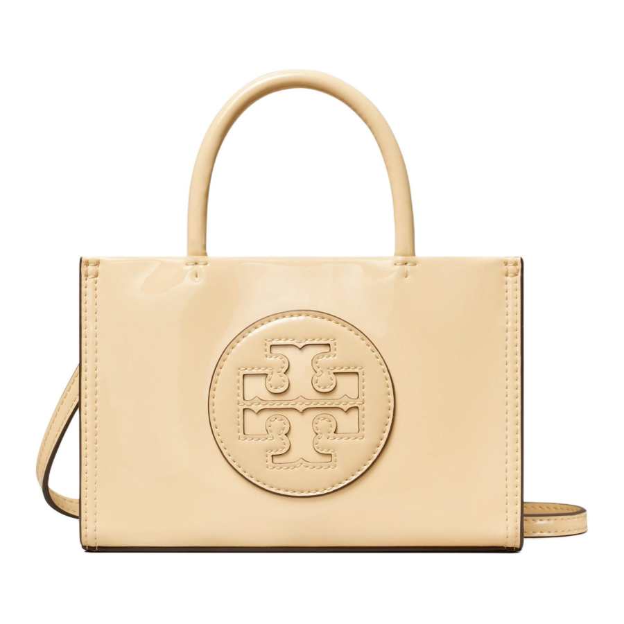 TORY BURCH Ella Patent Leather Handbag Mini Women's Yellow