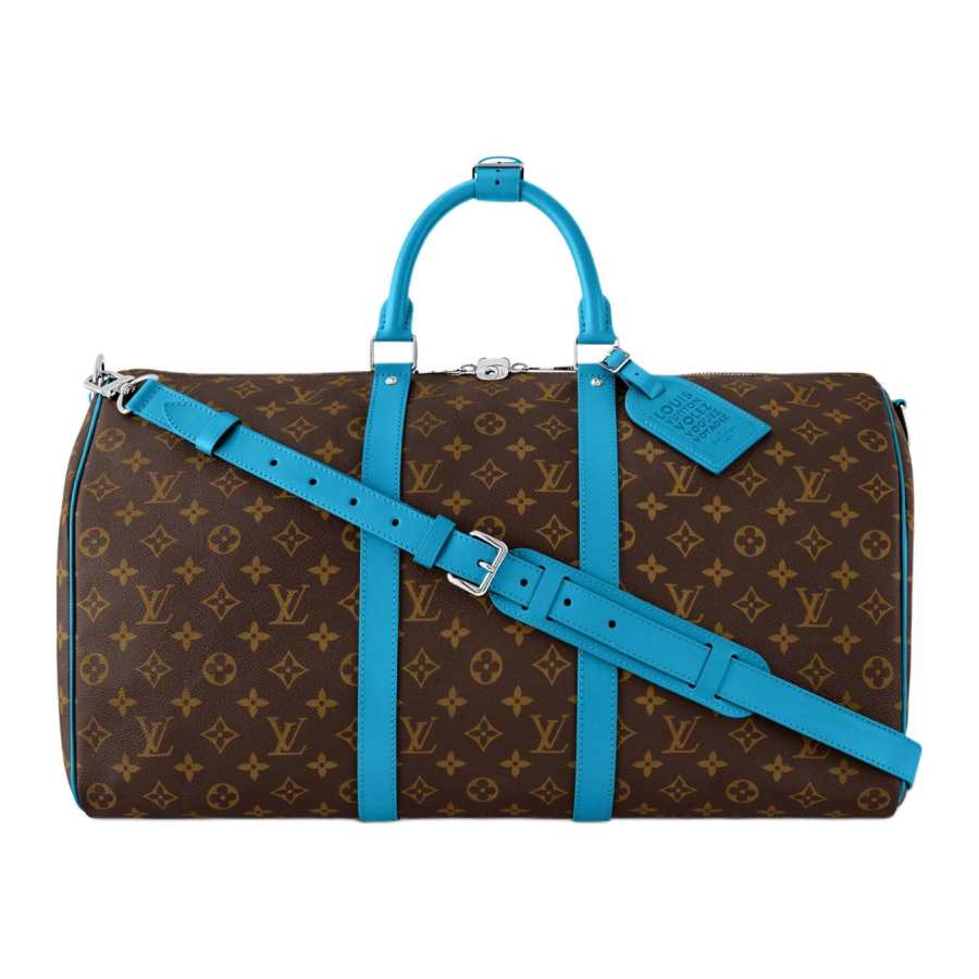 LOUIS VUITTON Keepall Coated Canvas One Shoulder Crossbody Handheld Travel Bag Men's