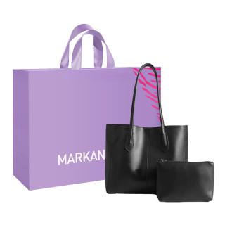 MARKANGARO Pu Tote Women's Coffee/Black