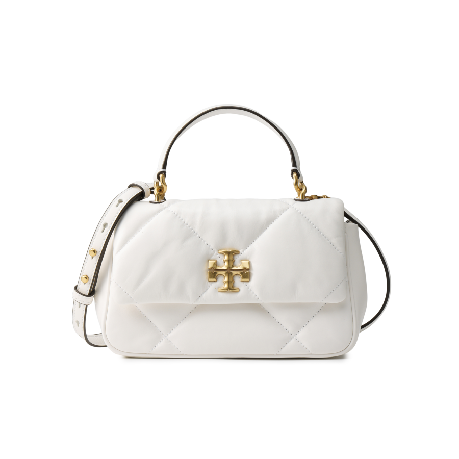 TORY BURCH Kira Nappa Leather Handbag, Shoulder Bag, Crossbody Bag Small Women's White
