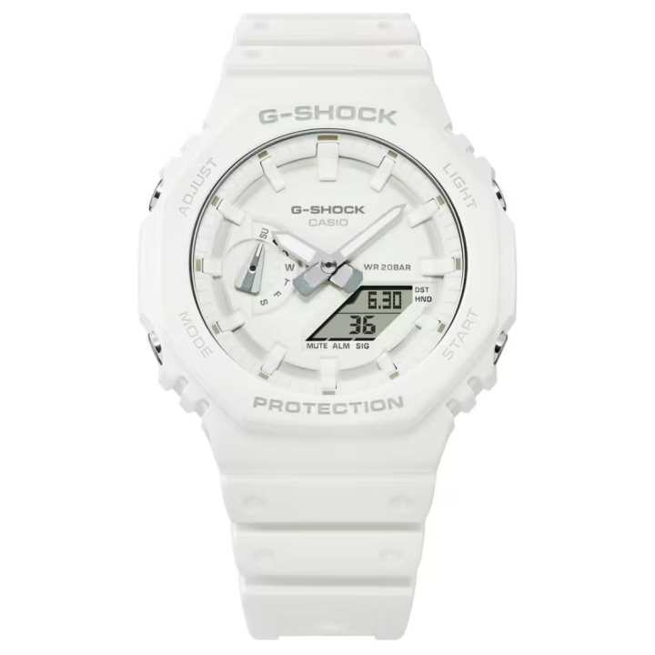CASIO CASIO Men Liquid Crystal/Analog Dual Display Series White Watch GA2100-7A7