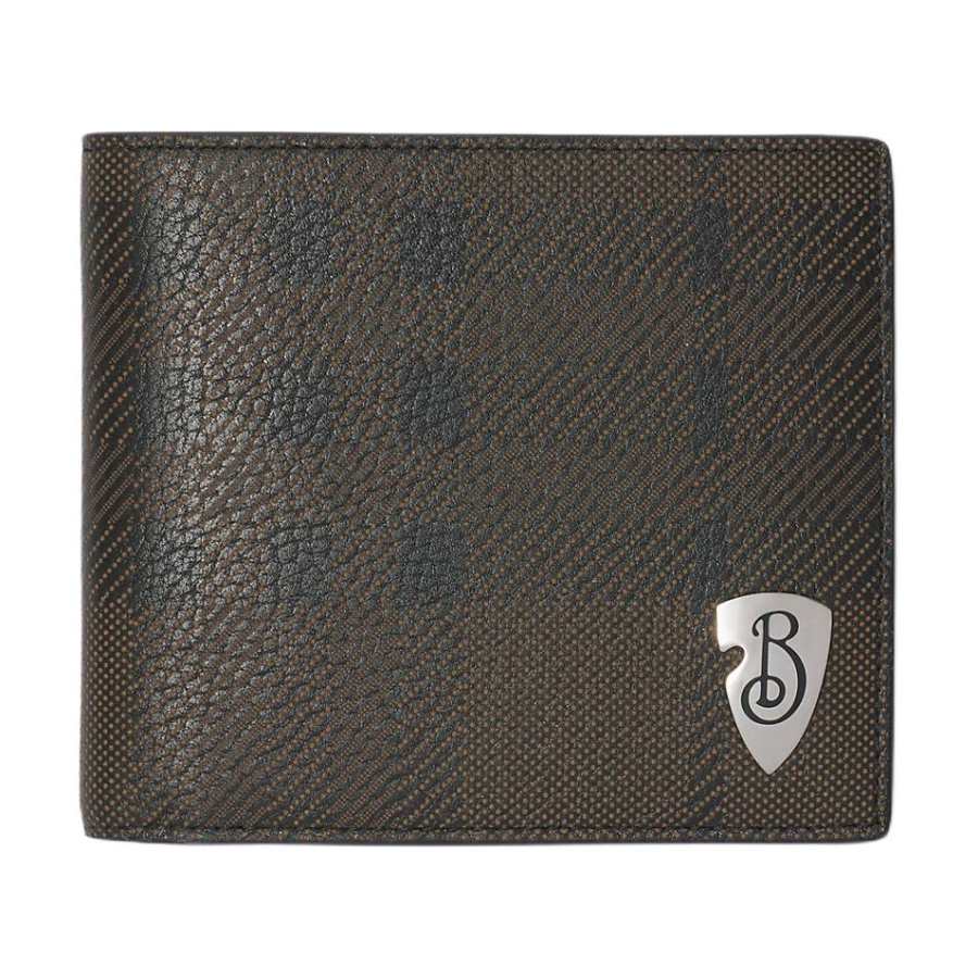 Burberry Shield Calfskin Wallet Men's Slate