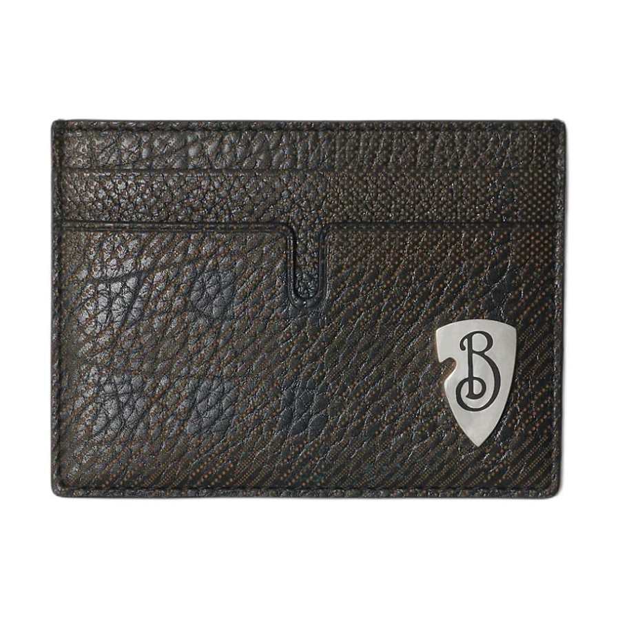 Burberry Calfskin Card Holder Men's Slate