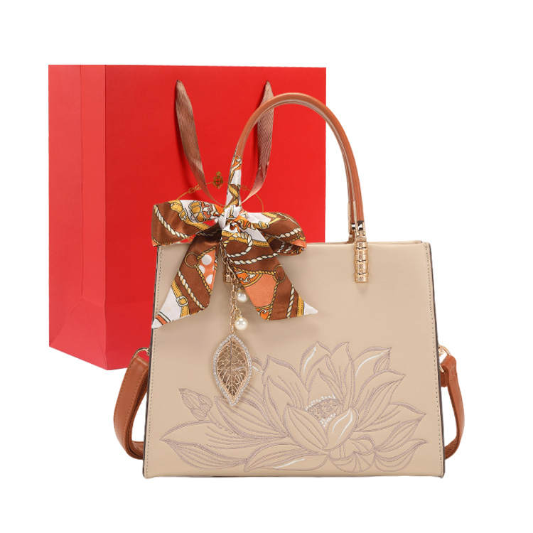 PAYOT Microfiber Synthetic Leather Crossbody Handbag Regular Women's Apricot