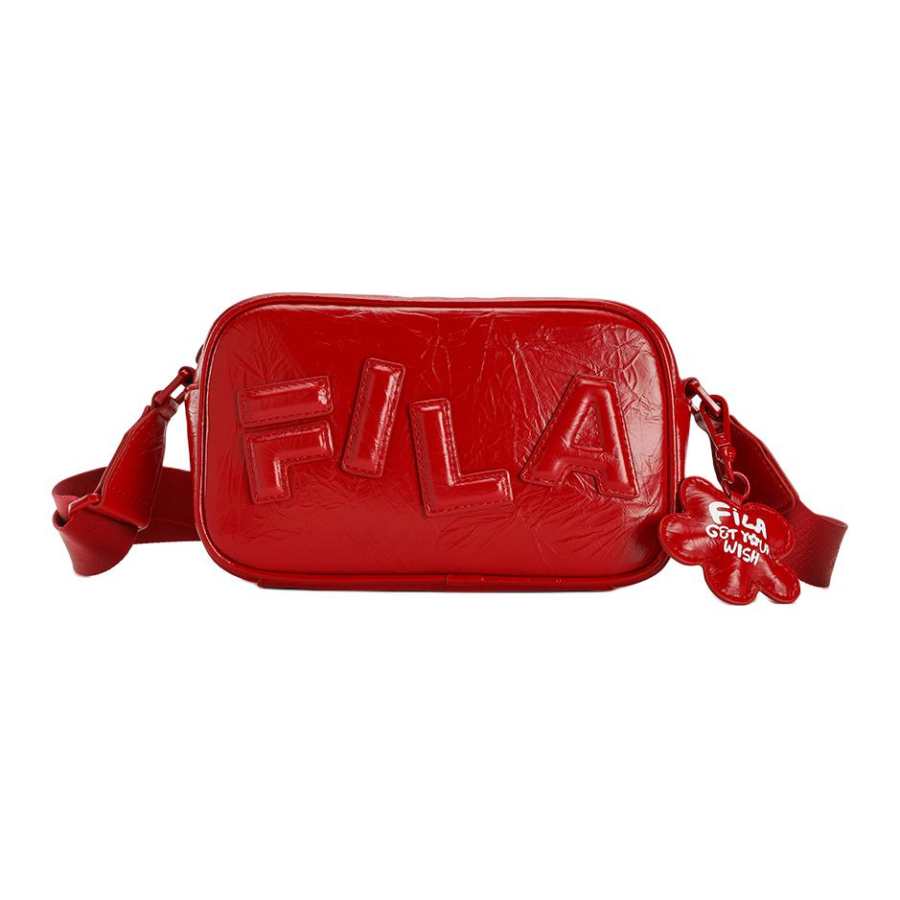 FILA Pu Crossbody Bags Women's Algal Bloom Vermilion