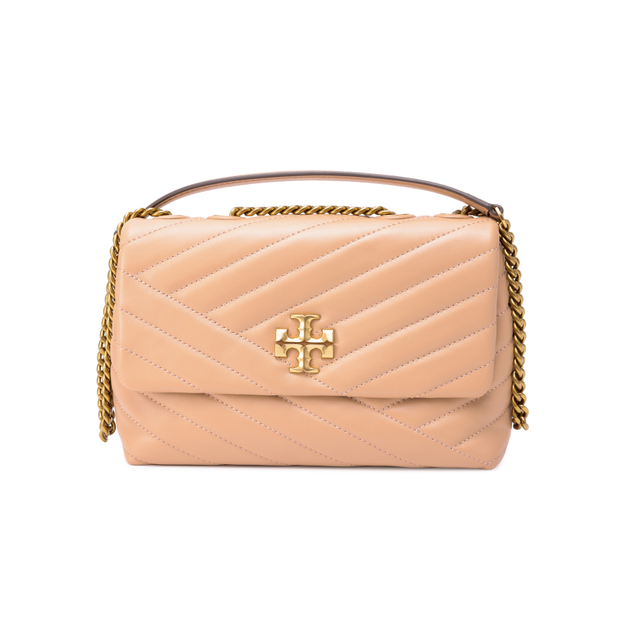 TORY BURCH Kira Leather Crossbody Bag, Shoulder Bag Regular Women's Pink Brown