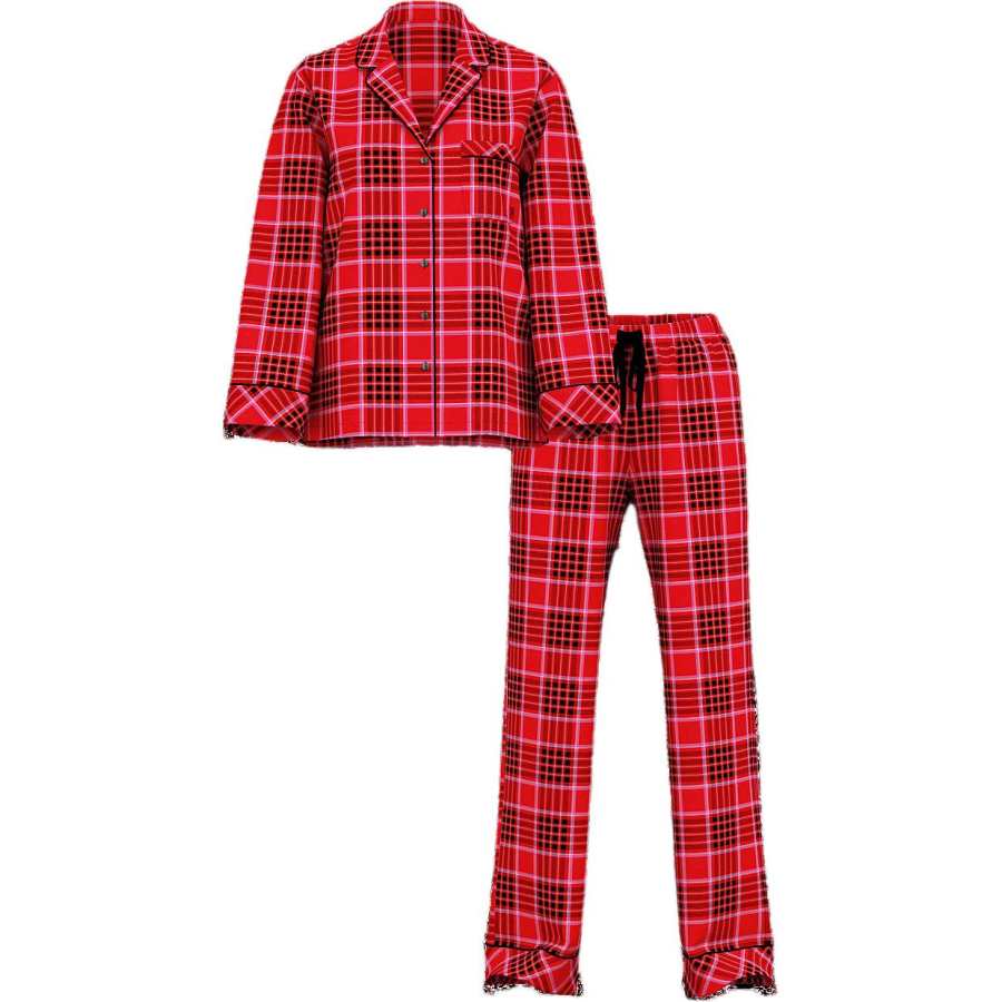 Victoria's Secret Pajama Set Women's Red Plaid