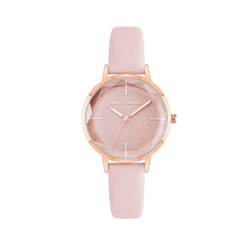 Juicy Couture JUZI Classic Collection Wrist Watches Quartz Movement Leather Strap 38mm Pink Watch Dial Women's Watch