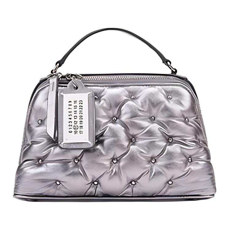 Maison Margiela Sheepskin Handbag, Shoulder Bag, Crossbody Bag Small Women's Metal Silver