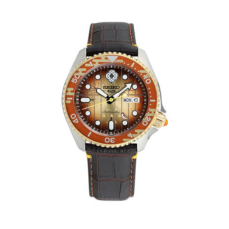 SEIKO Size 5, Demon Slayer Kimetsu No Yaiba Collaboration Mechanical Movement Leather Strap Watch