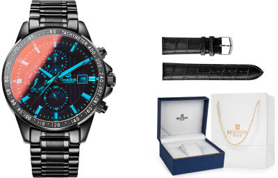 Bestdon Automatic Mechanical Movement Stainless Steel Watchband Watch Men's Watches Black Dial