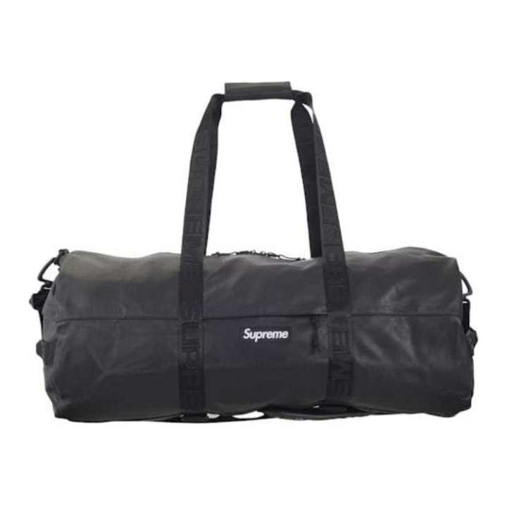 Supreme Supreme Leather Travel Bag Unisex Black