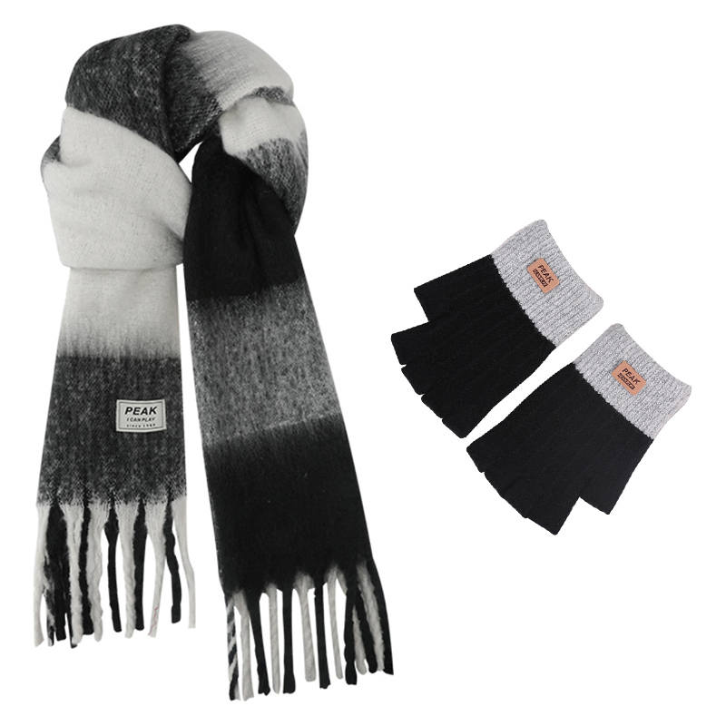 PEAK PEAK Polyester Knit Scarves Unisex