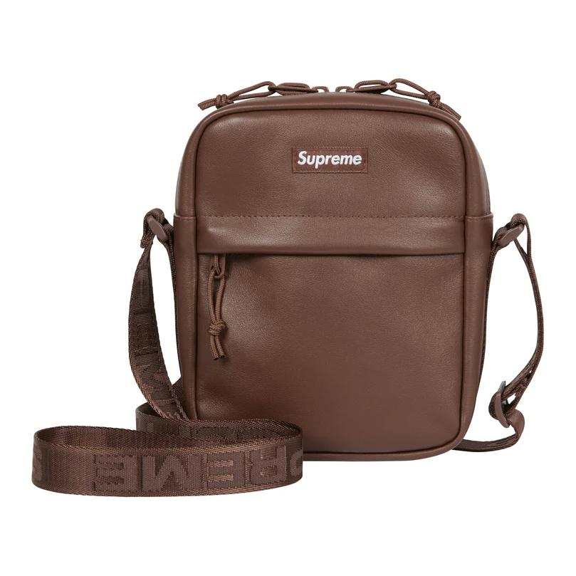 Supreme Supreme Cow Leather Crossbody Bag, Shoulder Bag Regular Unisex Brown
