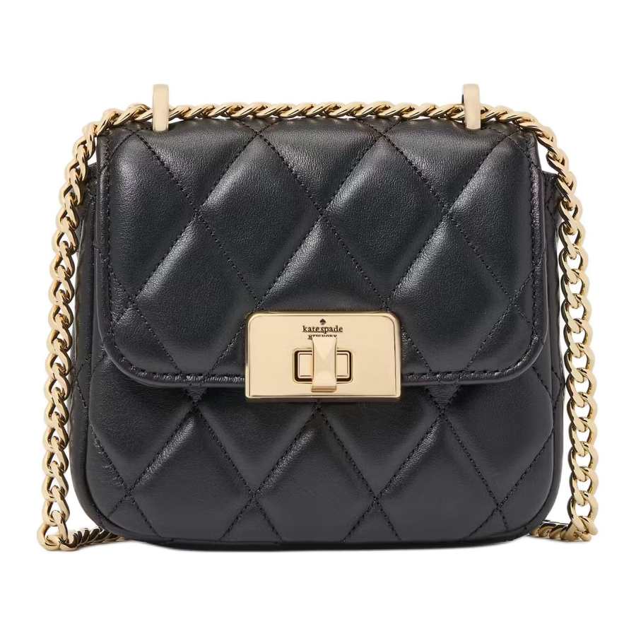 Kate Spade Quilted Leather Shoulder Bag, Crossbody Bag Regular Women's Black