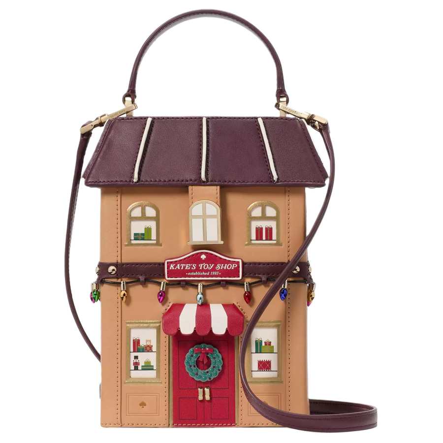 Kate Spade Leather One Shoulder Handbag, Crossbody Bag Women's Brown Multicolor