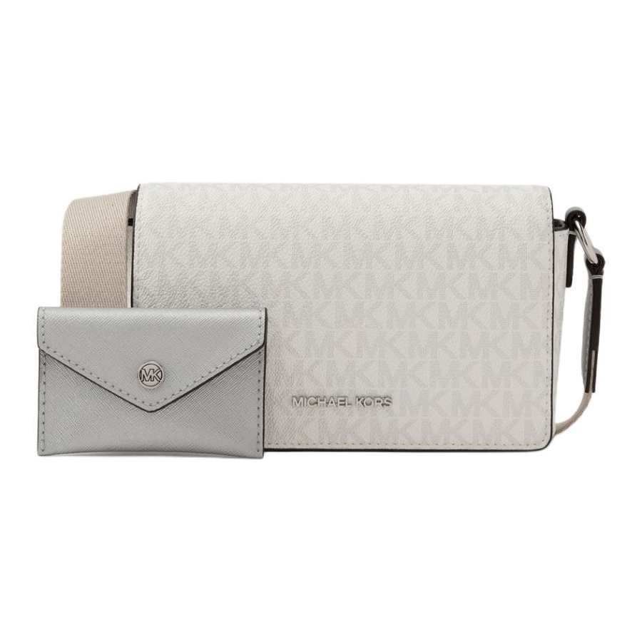 MICHAEL KORS Vincent Coated Canvas Combo Bag, Crossbody Bag, Shoulder Bag Small Women's Silver