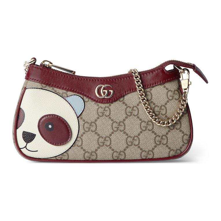GUCCI Coated Fabric Shoulder Bag, Crossbody Bag Mini Women's Brown