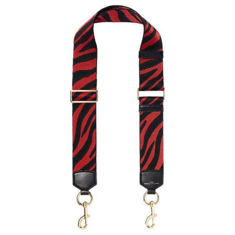 MARC JACOBS Snapshot Leather Detail Bag Straps Women's Red & Black