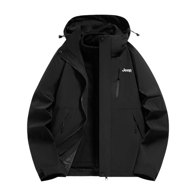 Jeep Jackets Men's Hooded Non Detachable Thickened Other