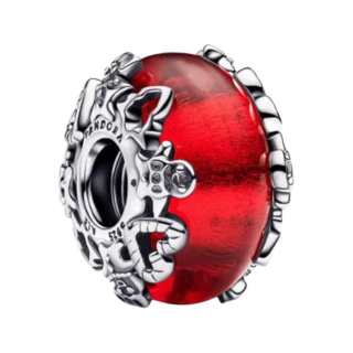 Pandora Murano Glass 925 Sterling Silver Pendants Women's Red