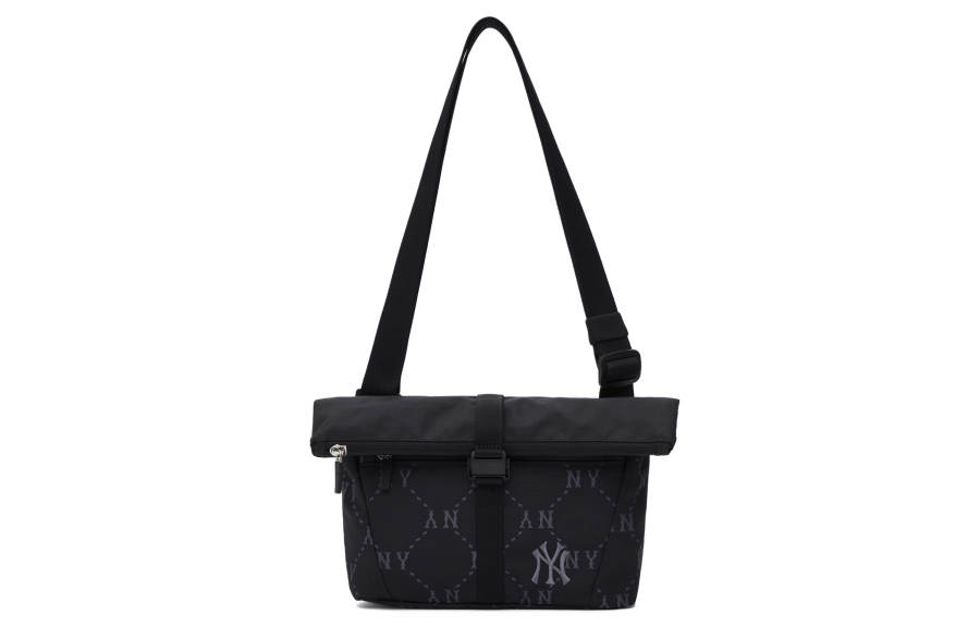 MLB MLB Hobo Bag, One Shoulder Messenger, Crossbody Bag, Zip Closure Regular Unisex Black
