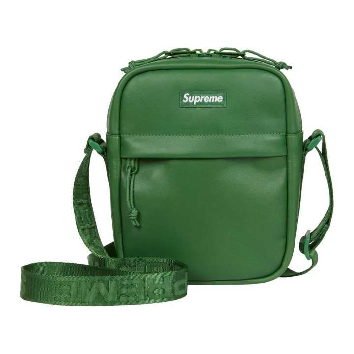Supreme Supreme Cow Leather Crossbody Bag, Shoulder Bag Unisex Green